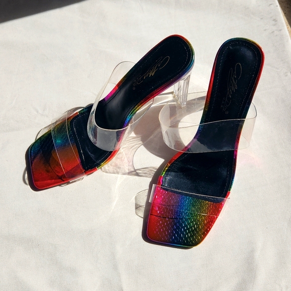 Rainbow Clear Heels - Picture 4 of 7